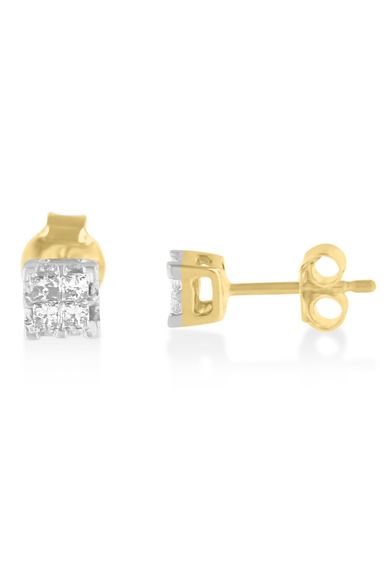 Princess Diamond Quad Earrings